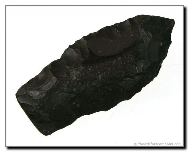1 15/16" Hell Gap: Pretty purple jasper example found along West Birdwood Creek by George Green in Lincoln Co., Nebraska.