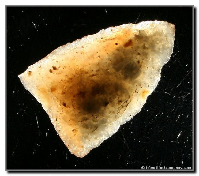 003: 1 5/8" Jeff - Translucent: Highly translucent Kentucky Agate. Ground base and lateral edges. Great flaking. Bath Co., Kentucky. Ex- Jerry Taber Collection.