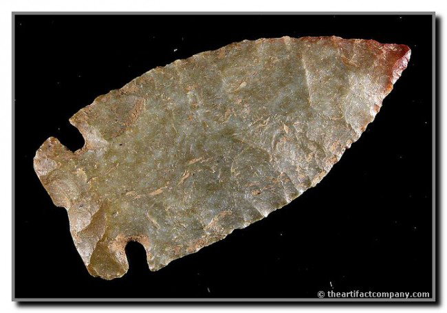 2 3/4" Big Sandy: Great example. Colorful, well made, and has a nice long extended 'red' tip. Bath Co., Kentucky. Ex- Jerry Taber Collection.