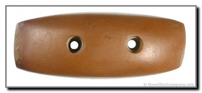 2 15/16" Semi-Keeled Gorget - Jackson COA: Magnificent condition and very pretty to boot. Caramel colored rich brown slate. Ex- Joe Roe Collection. Scioto Co., Ohio. Jackson COA.