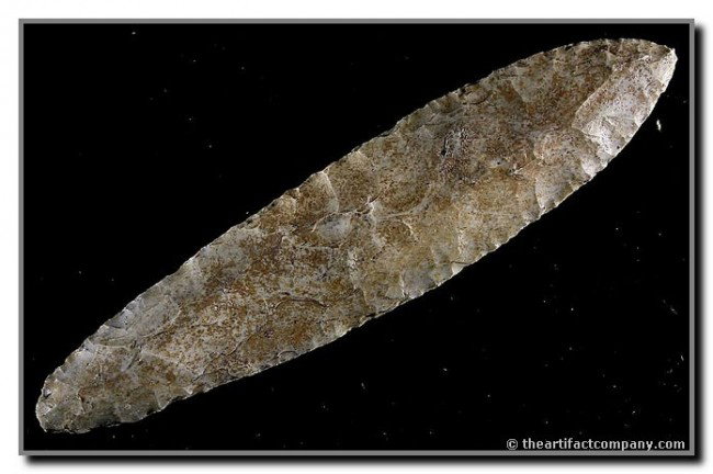 6 7/8" Ramey - Putty G10 COA: Reported from Western Kentucky. Gray Flint. Ex - Terry Allen Collection. Putty G-10 COA.