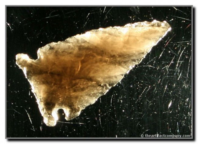 1 9/16" Bitterroot: Translucent Obsidian. Extra nice example. Thin and well made. Found on the Bodle Family Ranch in Klamath Co., Oregon.