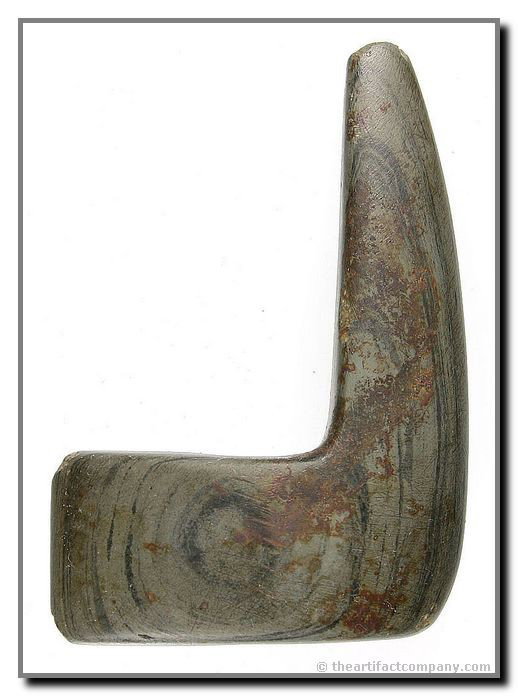 4 1/16" Geniculate Bannerstone: Great example with great history. Ex-Clyde Theler and Charles West Collections. Perry Co., Ohio. Jackson COA.