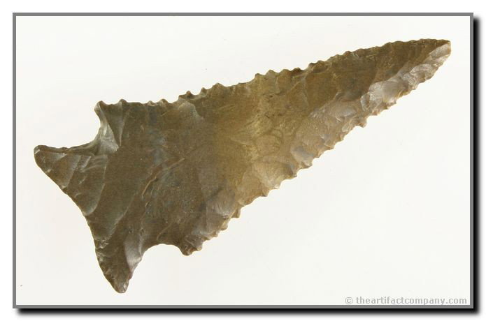 3 1/4" Kirk Serrated - Davis and Partain COA's: Fantastic heavily serrated example in pretty three-tone Dover. Found by James Boatwright in Decatur Co., Tennessee. Davis and Partain COA's.