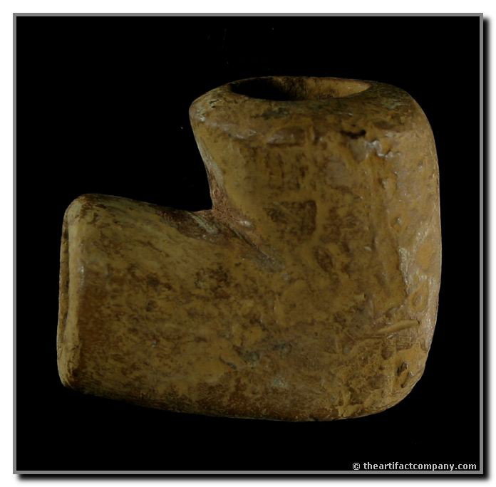 1 1/2" Elbow Pipe: Nice pipestone example from the Midwest. Ex - Kelly Chestnut Collection.