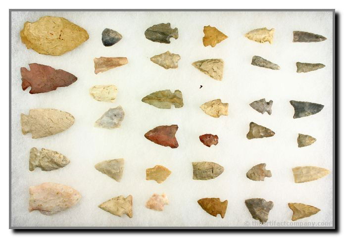 35 piece Indiana Mini-Collection/Dealer Lot: Clay Co., Indiana. Ex - John Miller Collection. Longest 2 1/2".