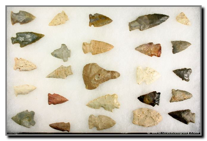 25 piece Indiana Mini-Collection/Dealer Lot: Nice group from Clay Co., Indiana. Ex - John Miller Collection. Longest 2 1/2"