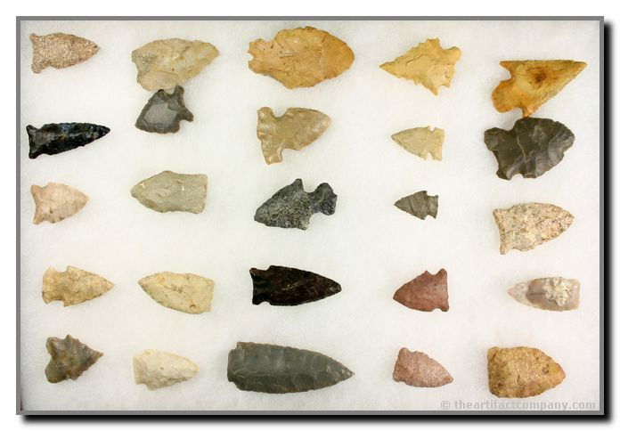 25 piece Indiana Mini-Collection/Dealer Lot: Nice frame of points from Clay Co., Indiana. Ex - John Miller Collection