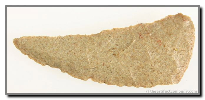 3 5/16" Un-notched KY Tang Knife: Rare relic for Kentucky. Made of high quality caramel colored Carter Cave. Found in Montgomery Co., Kentucky.