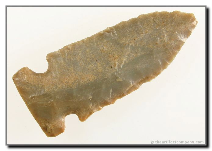 Fantastic Big Sandy From Kentucky: This is a fantastic and pretty Big Sandy made from Carter Cave flint. Out of Mason Co., Kentucky measuring 2 7/8" long. Ex- Schweickart.