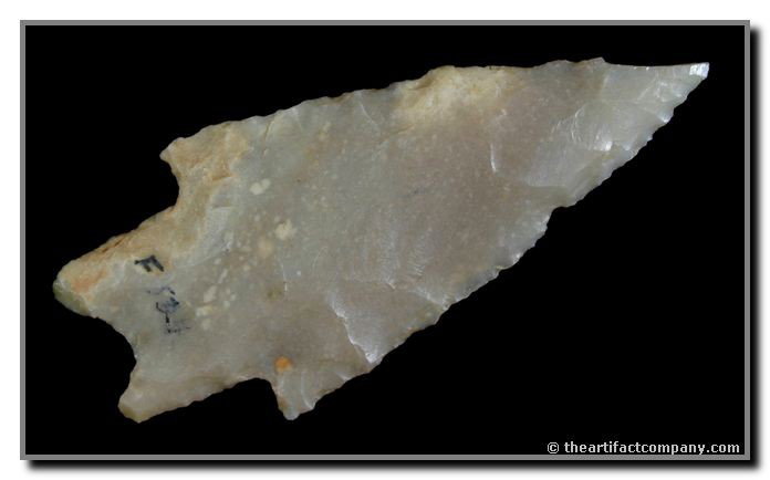 2 7/8" Pederenales - Rogers COA: Killer example. Highly translucent light tan Edwards Plateau Chert. Found in Wichita Falls, Texas. Rogers COA.