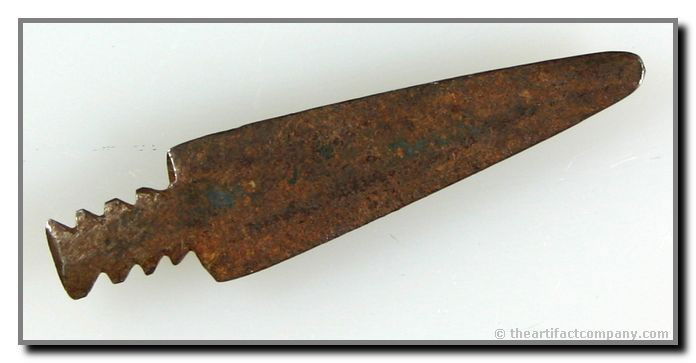 2 1/16" Iron Trade Point: Excellent condition. Thin and very stable. Found by John Miller in Clay Co., Indiana.