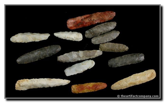 Baker's Dozen Very Nice Indiana Drills: 13 fantastic and colorful drills from Clay Co., Indiana. All were found by John Miller and are up to 1 15/16".