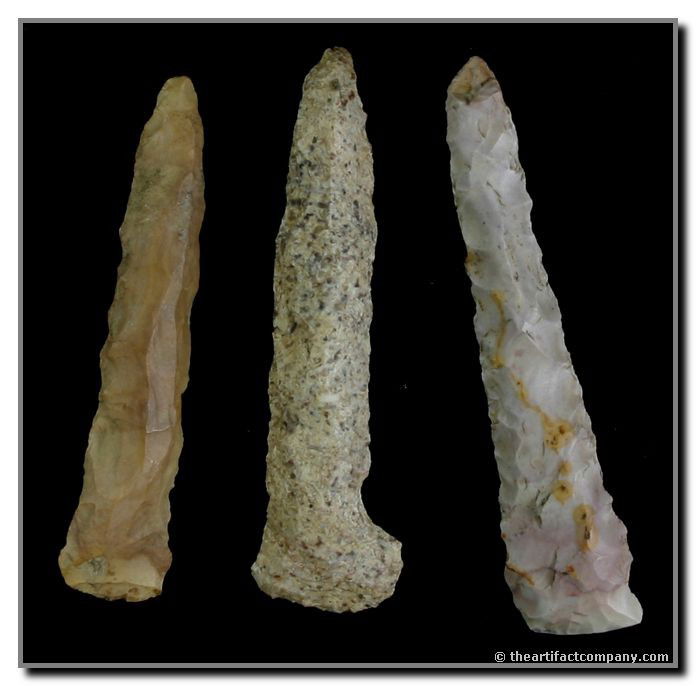 3 Large Indiana Drills: 3 large Drills found by John Miller in Clay Co., Indiana. The longest is 2 3/4".