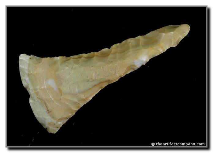 2 1/8" Dovetail Drill: Heavily ground base. Very pretty material. Found by John Miller in Clay Co., Indiana.