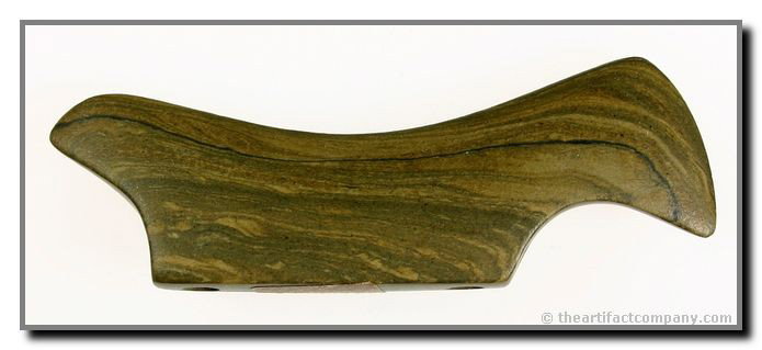 4" REPLICA Birdstone: Tennessee slate reproduction out of an old collection. Displays nice.