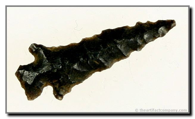 1 3/16" Colbert: Rare form. Unique type. This very point is actually pictured in Overstreet's Vol.10 on page 550. Found by Guy G. Moore in Saline Co., Arkansas.