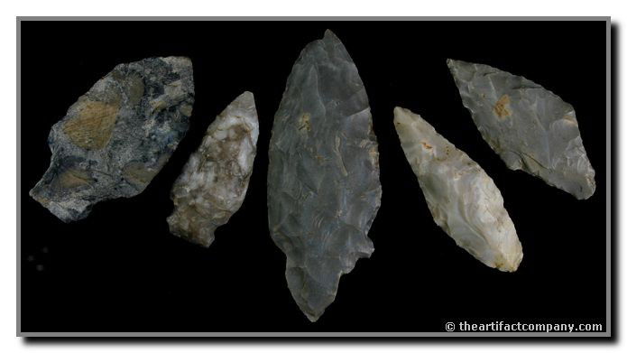 Mini-Collection Of 5 Adenas from Indiana: 5 nice Adenas that were found in Clay Co., Indiana by John Miller. With lengths up to 3 3/4" this lot is one you don't want to miss.