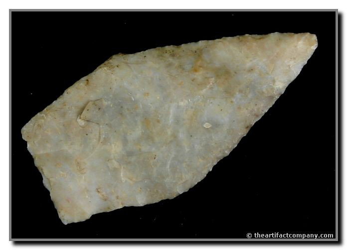 1 15/16" Jacks Reef Pentasgonal Knife: Good as they get. Perfect symmetry and thin a dime, truly!! Multicolored Boyle Chert. Bath Co., Kentucky.