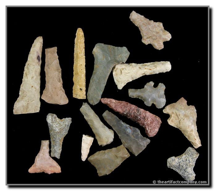 16 Piece Mini-Collection Of Drill Fragments: This is a very colorful group of 16 drill fragments measuring up to 2 1/4" long. Found by John Miller in Clay Co., Indiana.