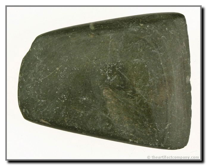 1 3/4" Slate Celt: Rare material for a celt. Excellent condition. Found by John Miller in Clay Co., Indiana.