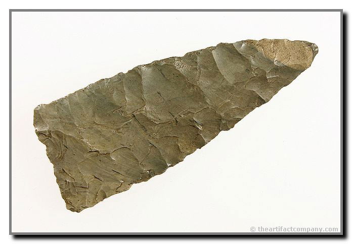 3 1/16" Cody Complex / Firstview per Motley COA: Extremely thin. Exceptional flaking. Found along the Arkansas River in Northeastern and made of Reed Springs Chert. Ex- Terry Allen Collection. Motley COA.