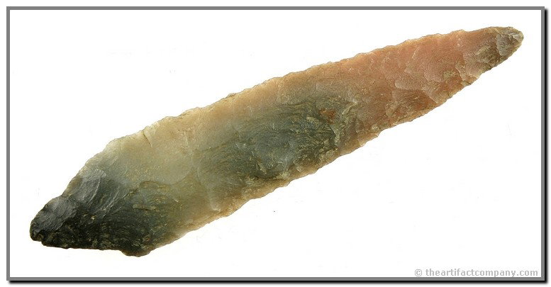 4 9/16" Gary: Tri-Color Novaculite example from Arkansas. Ex - Humphries Collection. Translucent!