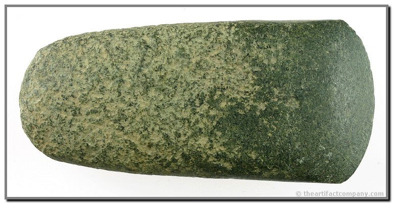 5'" Celt: Great form. Made of black and green speckled granite. Nice polish. Very nice addition to any quality hardstone collection. Found in Kentucky.