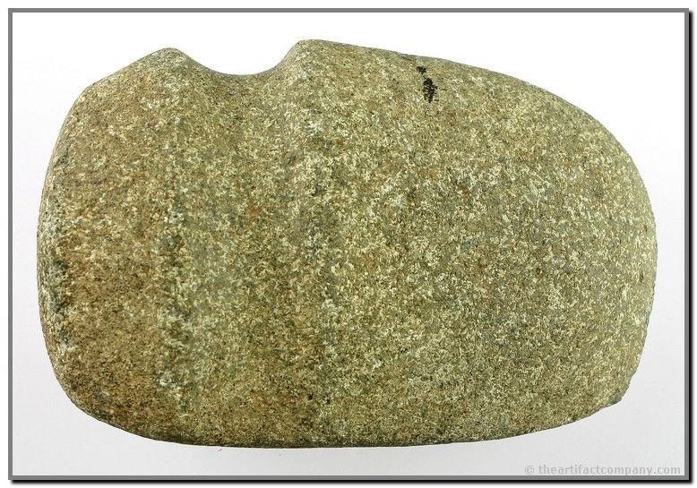 6 7/8" 3/4 Groove Axe - Davis COA: Nearly perfectly symmetrical axe finished overall. Excellent mineralization. Davis COA. Pike Co., Ohio