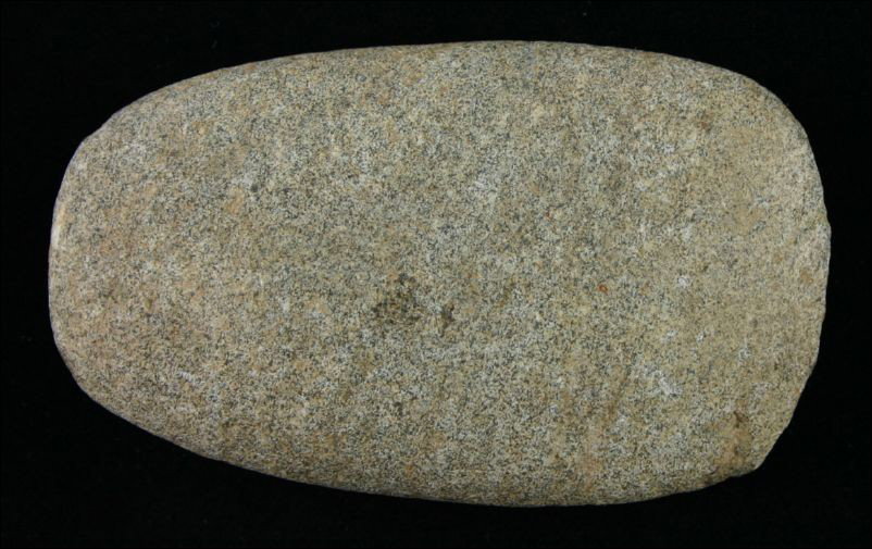3 5/8" Celt - Jackson COA: Well developed form. Pretty cream and green speckled granite Celt found in Bath Co., Kentucky by Richard White in the 1970's. Great overall condition. Jackson COA.