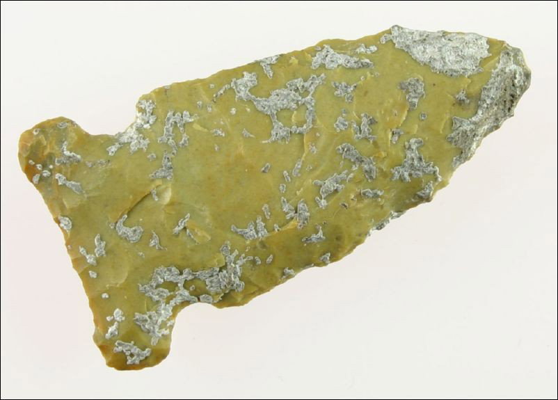 2 3/16" Yellow Jasper Big Sandy: Very pretty yellow jasper from Northern Alabama. Loaded with lime carbonate deposits. Ex- John P. Jones Collection.
