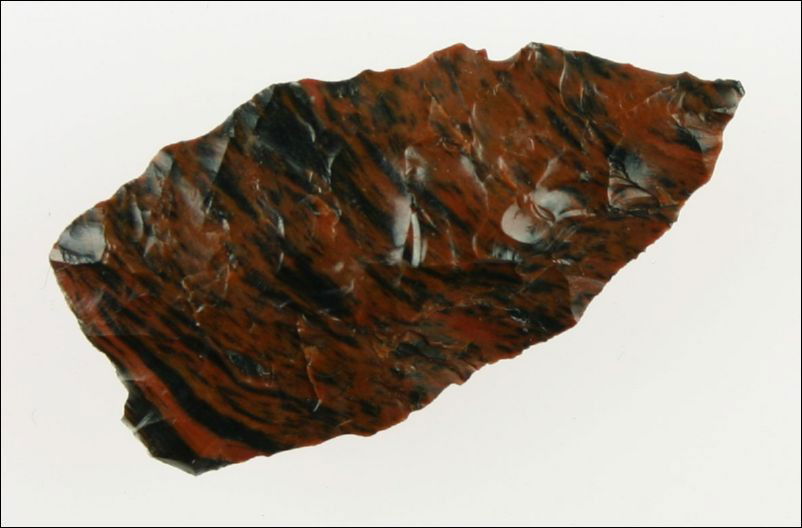 Beautiful 1 13/16" Mahogany Obsidian Windust: Classic rich red and black Mahogany Obsidian. Found in Lake Co., Oregon. Ex- Kirkpatrick Collection.