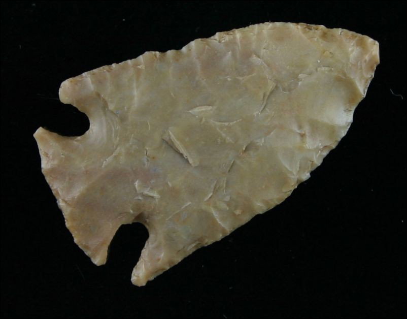 2 1/8" Awesome Intrusive Mound Point: Ultra thin and made of pretty caramel colored Carter Cave flint. Ex- Richard White Collection. Bath Co., Kentucky.