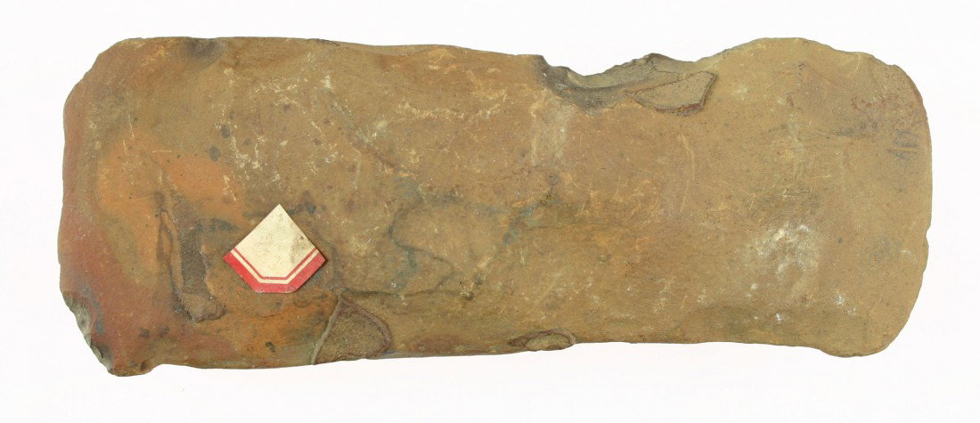 Super Rare 6 1/4" Double Bitted Hematite Axe: Excellent example. Hematite. Good sharp bit on both ends. Great size. Found in Fayette Co., Kentucky. Ex- Dr. Joe Daugherty Collection.