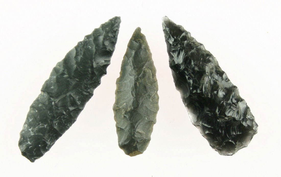 3 Obsidian Cascades: Biggest is 2 1/8". All excellent. All from Oregon.