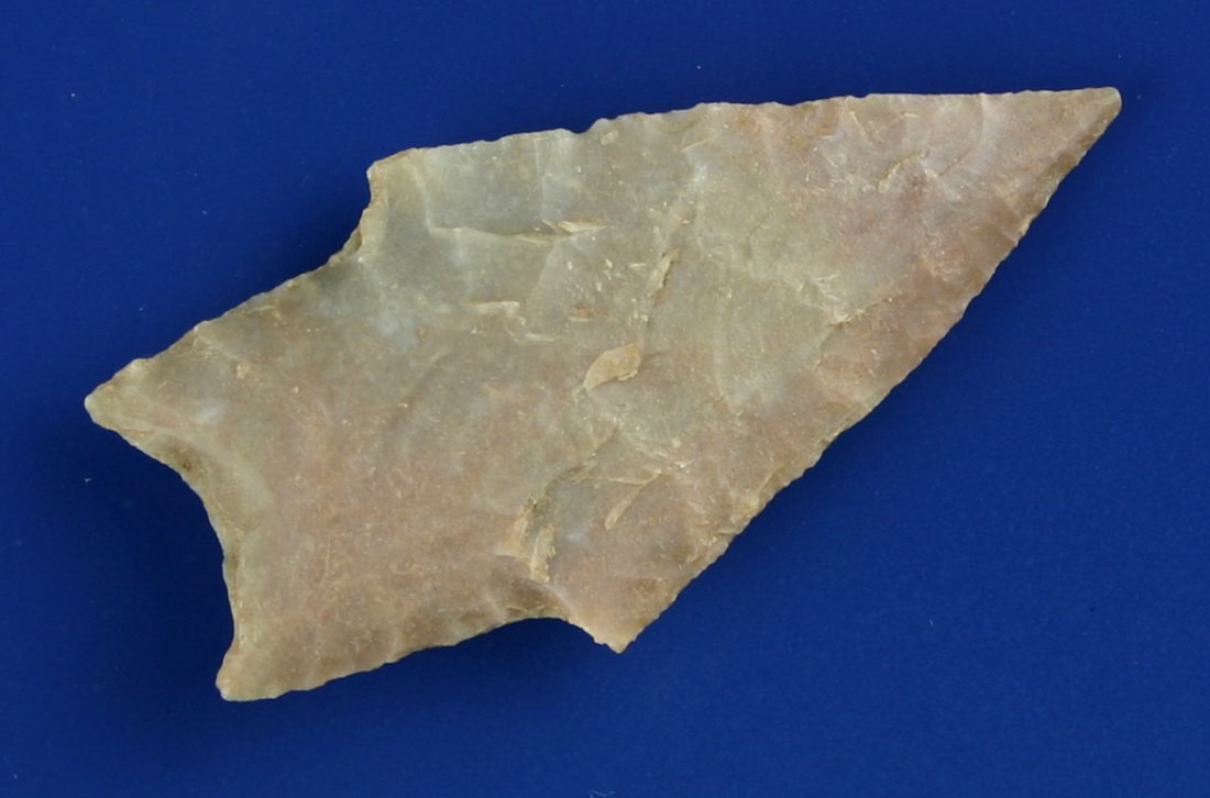 2 1/8" Pedernales: Nice perfect small example found by David McIntosh at "OCB" off Onion Creek in Hays Co., Texas near Camp Bend.