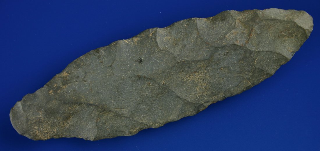 5 3/4" Preform Blade: Large Preform blade made from Breathitt Chert. Central Kentucky. Ex - Dr. Joe Daugherty Collection.