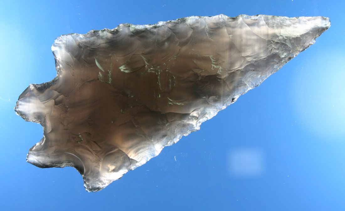 3 1/8" Pinto Basin: Obsidian piece from the Great Basin. Ex - Frederick