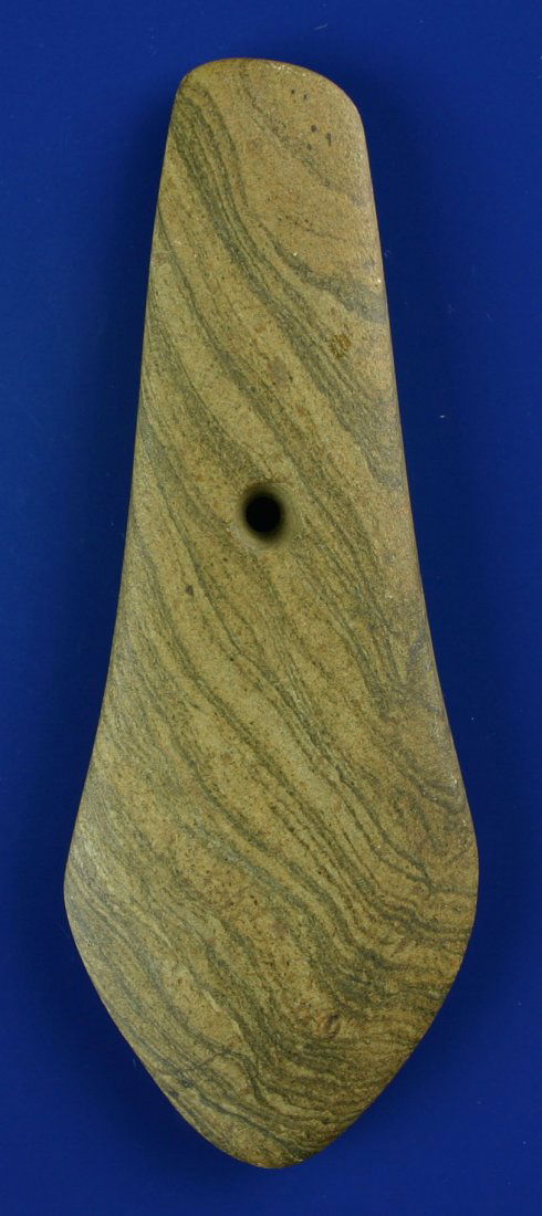 4 1/4" Pendant: Lorain Co., Ohio. Ex - Root Collection. Slate.