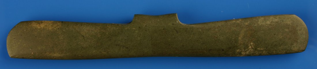 7 1/4" Tairona Batwing Pendant: Greenstone with mineralization. Formerly of an Eastern Institution. Colombia.