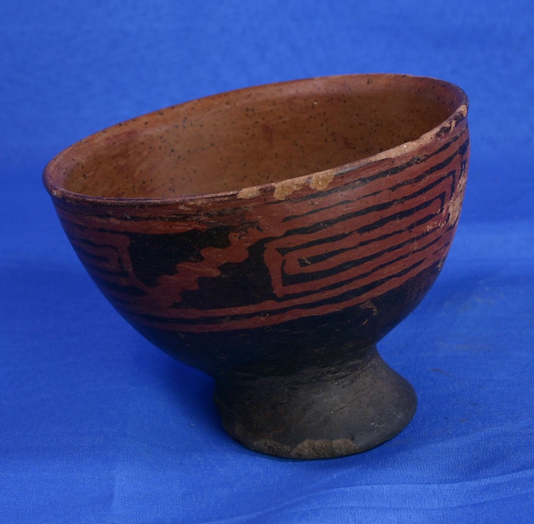 4" Narino / Capuli Chalice with Release: PreColumbian piece from Columbia used in ritual offerings of Coca and other materials. Circa 850-1500 AD. Release from Walter Knox of Fort Knox Antiquities.