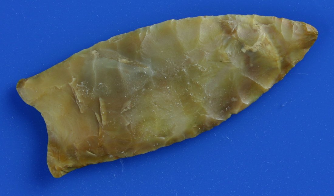 3 3/16" Quad - Stermer/Partain/Putty COAs: Nice totally translucent Carter Cave Flint example from Trimble Co., Kentucky. Ex - Timothy Carter Collection. Stermer, Putty, Partain COAs