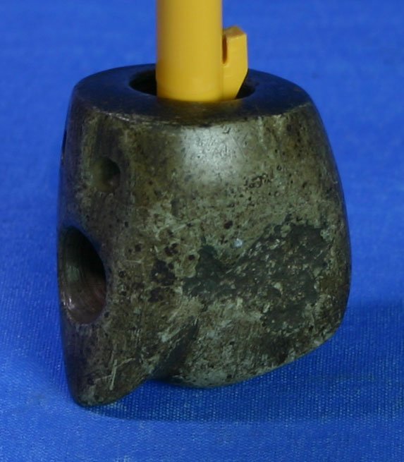 1 9/16" Ft. Ancient Effigy Pipe - Jackson G-8+ COA: Highly polished and well patinated Ohio Pipestone. Human effigy face with eyes and mouth. Found in Hamilton Co., Ohio. Jackson G-8+ COA.