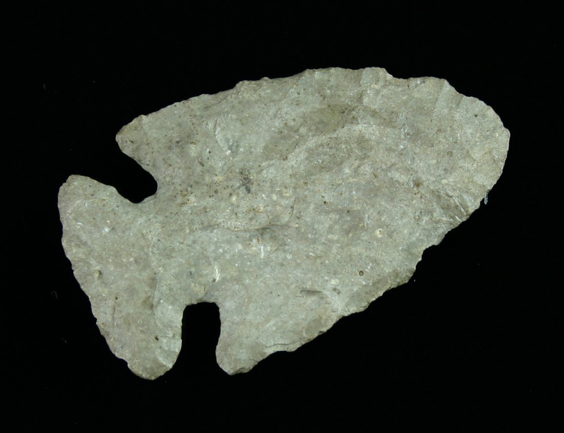 2 9/16" Thebes: Fossil chert example from Ohio. Classic form.