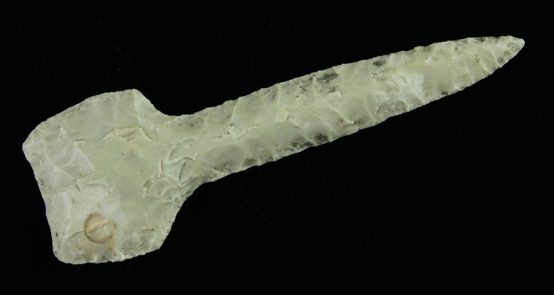 4 3/16" Paddle Drill: Large example in Edwards Plateau Chert formerly of the Paul Stinson Collection.