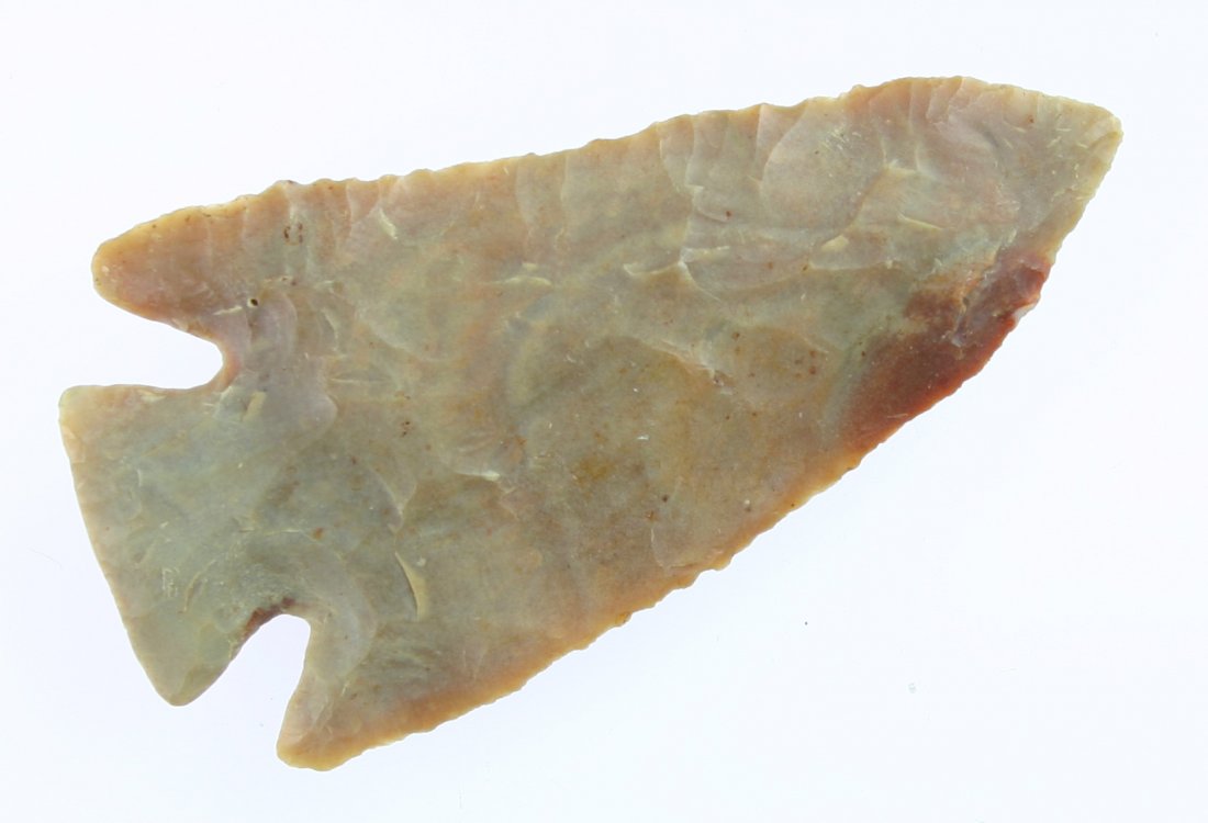 3 3/8' Lost Lake - Davis COA: Extra pretty caramel colored Carter Cave example. Thin and well made. Translucent around the perimeter. Found in Tennessee. Davis G-8 COA.