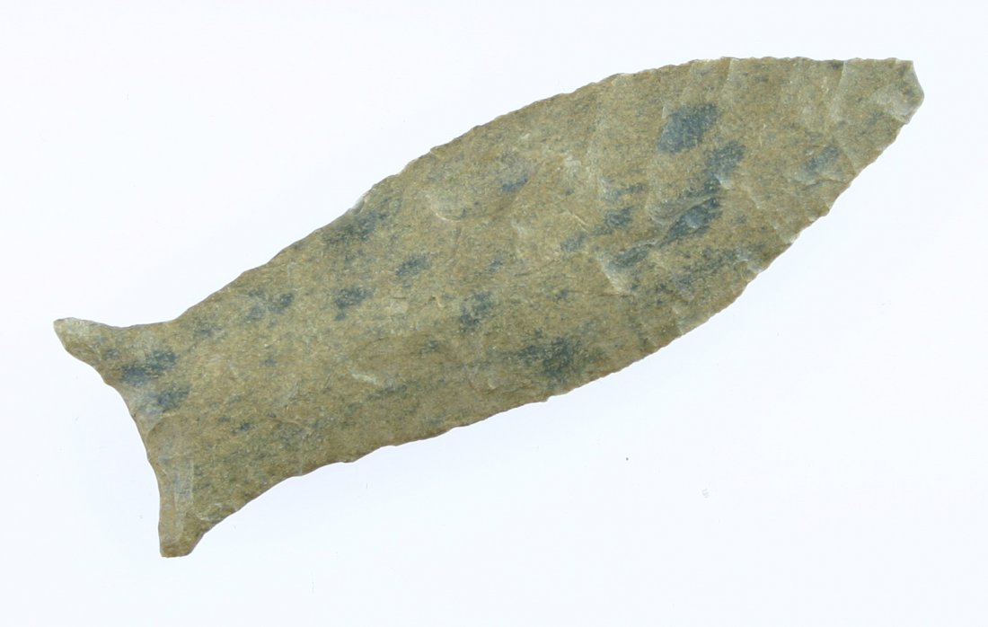 3 1/8" Beaver Lake - Jackson COA: Great example found by Menvile Dishman in Clinton Co., Kentucky. Mottled Fort Payne Chert. Jackson COA. Ex - Carter Estate Collection.