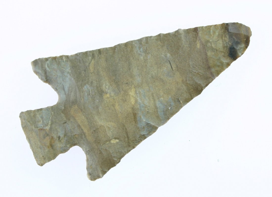 2 11/16" Buck Creek - Davis COA: Tennessee example in Gray Brown Dover Chert . Davis COA