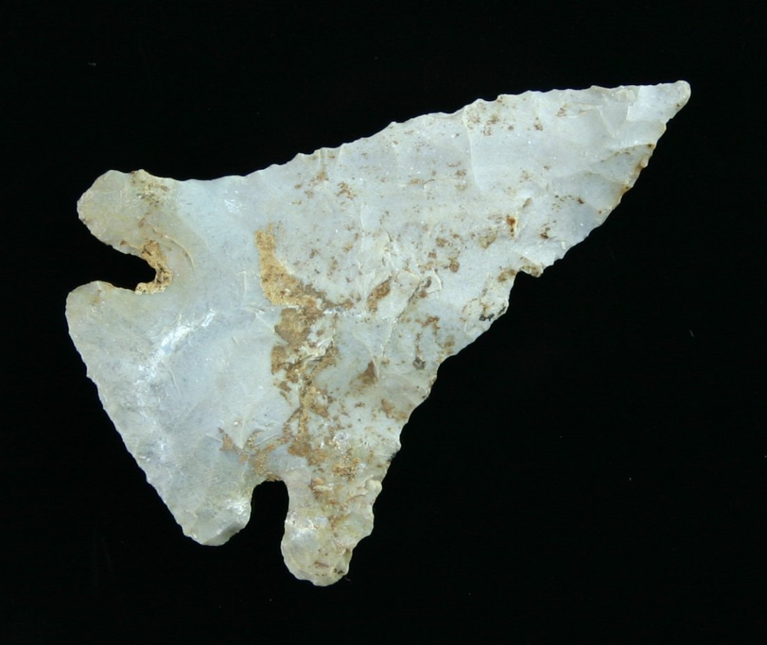 2 1/16" Pinetree - Davis COA: CLASSIC example from Henry Co., Indiana. Pictured in Tony Deregnaucourt's Prehistoric Chert Types of the Midwest. Davis COA
