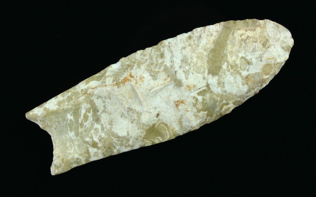 3 1/8" Clovis - Bennett COA: Scott Co., Kentucky example in Fort Payne Chert. Bennett COA